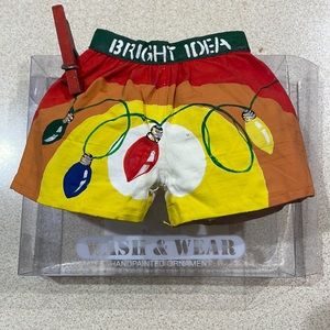 ❤️5/$25 NIB IRRESISTIBLES Handpainted Bright Idea Shorts Christmas Ornament